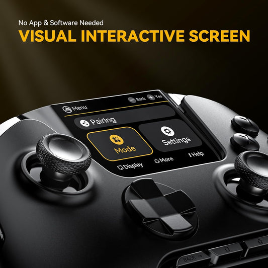 ManbaOne Interactive Screen Wireless Gaming Controller para PC/Switch/Switch 2/iOS/Android
