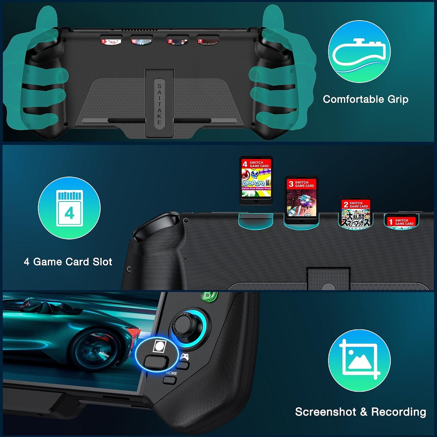 Mando mejorado MystNova con joystick Switch con efecto Hall para Nintendo Switch/OLED