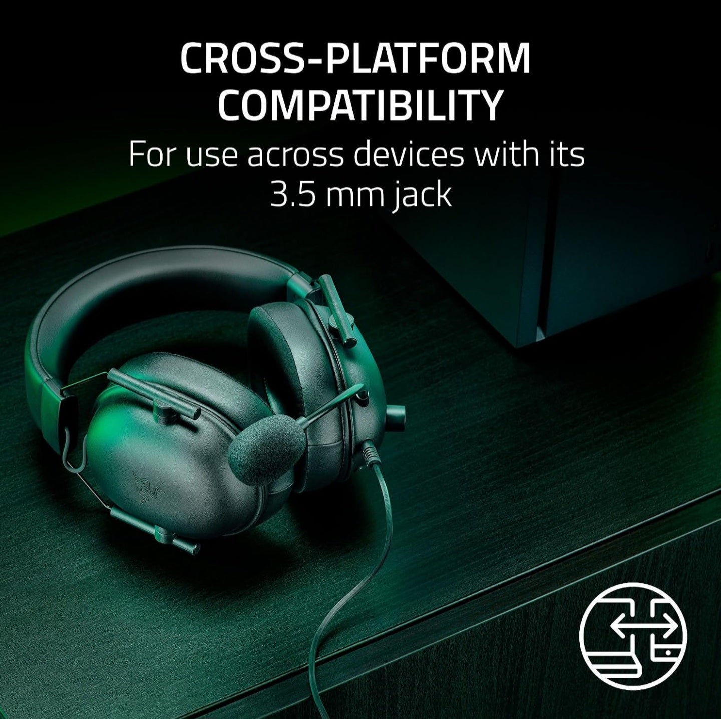 Razer BlackShark V2 X Xbox Gaming Headset: 50mm Drivers - Cardioid Mic - Lightweight