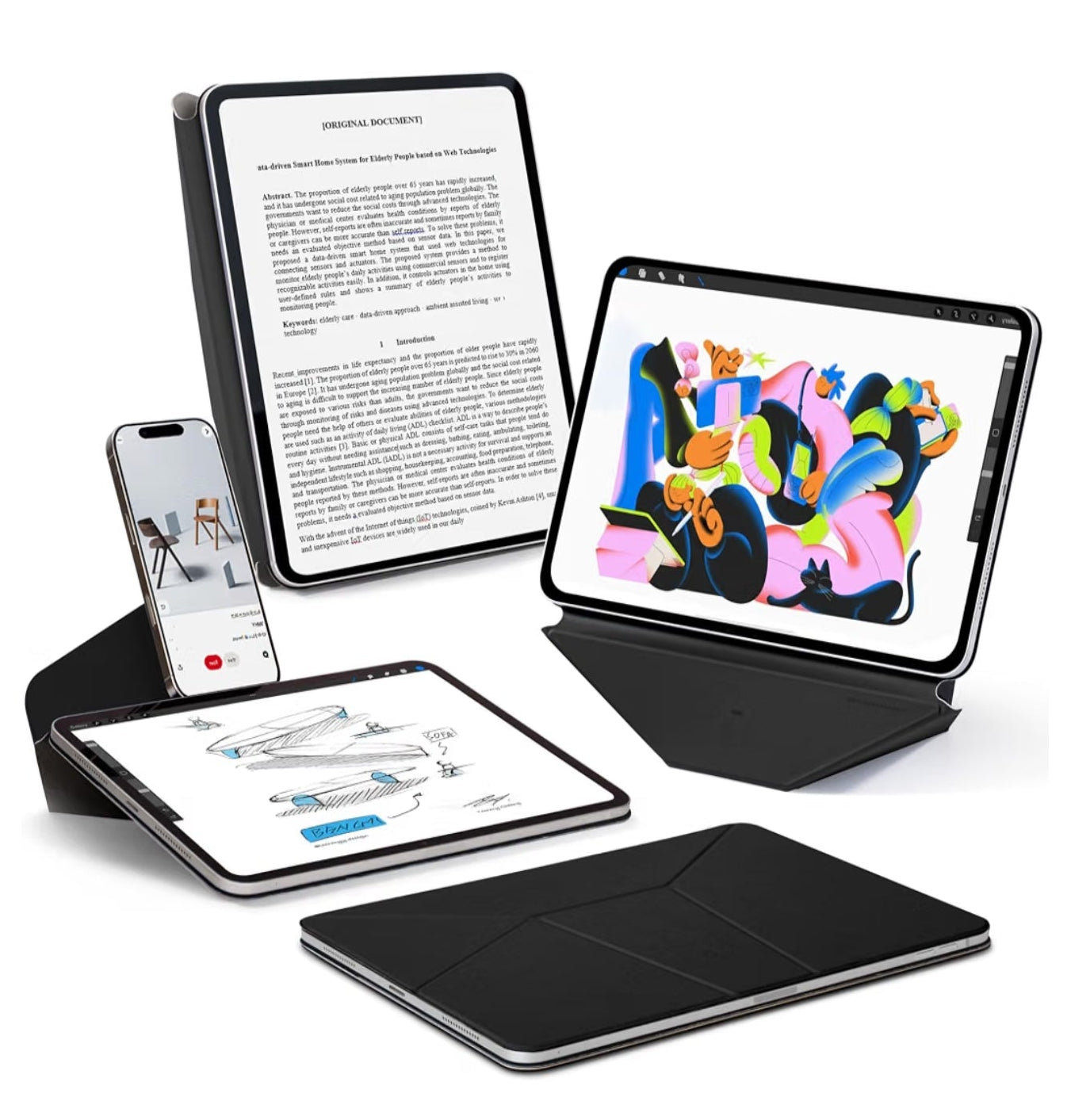 MOFT Estuche dinámico tipo folio para iPad Pro de 13 pulgadas